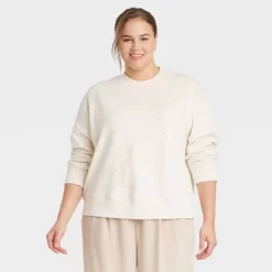 Women's Jeweled Pullover Sweatshirt - A New Day™ -Style Haven Shop GUEST 797cd6d6 17d1 4537 a354 246c711d7642