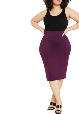 ELOQUII Women’s Plus Size Neoprene Pencil Skirt 3 ELOQUII Women’s Plus Size Neoprene Pencil Skirt
