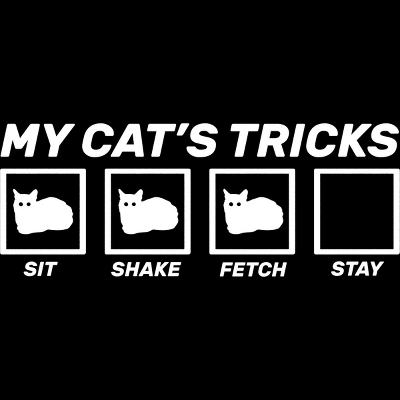 Junior's Design By Humans My Cat Tricks By T-Shirt 3 Junior's Design By Humans My Cat Tricks By T-Shirt