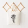 City Creek Prints Bouquet With Ribbon Canvas Tote Bag - 15x16 - Natural
