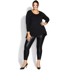 Women's Plus Size Amy Shine Ponte Pant - Black | AVENUE -Style Haven Shop GUEST 7b966e14 f00a 4998 a9a6 57e8d0faf181