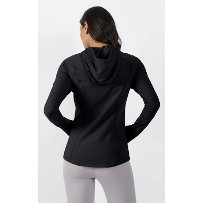 Yogalicious - Women's Slim Fit Hooded Track Jacket 5 Yogalicious - Women's Slim Fit Hooded Track Jacket - Image 3