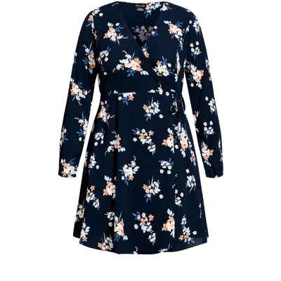 Women's Plus Size Dana Dress - Navy | CITY CHIC 4 Women's Plus Size Dana Dress - Navy | CITY CHIC - Image 2