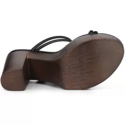 Allegra K Women's Platform Crisscross Strap Chunky Heel Slide Sandals -Style Haven Shop GUEST 7c804e53 6764 4a1e a253 ba27fbb8e747