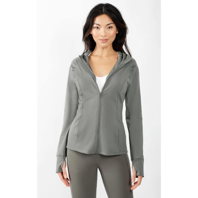 Yogalicious - Women's Slim Fit Hooded Track Jacket 9 Yogalicious - Women's Slim Fit Hooded Track Jacket - Image 7