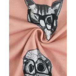 Allegra K Women's Cat Contrast Cartoon Print Tee Casual Summer T-Shirt -Style Haven Shop GUEST 7db6bc7f 72cb 4fa3 8444 6120138256f3