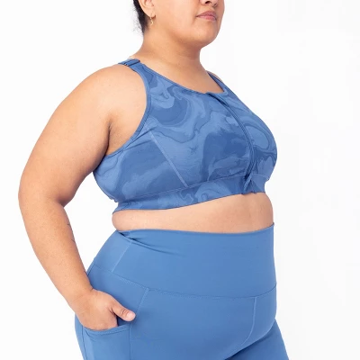 Superfit Hero Women's Plus Size Zip Front Sports Bra 8 Superfit Hero Women's Plus Size Zip Front Sports Bra - Image 6