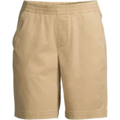 Lands' End Women's Mid Rise Elastic Waist Pull On 10" Knockabout Chino Bermuda Shorts -Style Haven Shop GUEST 824283f1 4f83 4102 a61c f26bd6716162