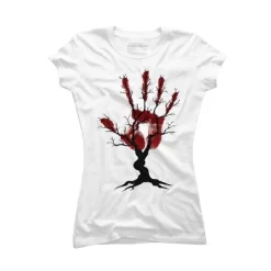 Junior's Design By Humans Halloween Tree By AisenArt T-Shirt -Style Haven Shop GUEST 8269bd70 e086 4707 840b 3c9df32191f9