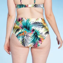 Women's High Waist Medium Coverage Bikini Bottom - Shade & Shore™ Multi Palm Print 10 Women's High Waist Medium Coverage Bikini Bottom - Shade & Shore™ Multi Palm Print -Style Haven Shop GUEST 83fa4cfb 1c37 4aaa bbd8 564ea3540dfe