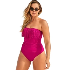 Swimsuits For All Women’s Plus Size Fringe Bandeau One Piece Swimsuit -Style Haven Shop GUEST 842fdca0 7b75 48d0 bc88 4e3d05ad0cd3