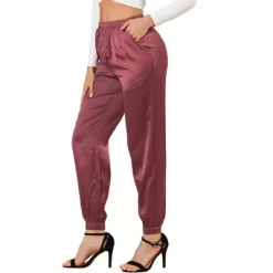 Allegra K Women's Drawstring Elastic Waist Athleisure Pants Ankle Length Satin Joggers With Pocket 41 Allegra K Women's Drawstring Elastic Waist Athleisure Pants Ankle Length Satin Joggers With Pocket -Style Haven Shop GUEST 863ffa28 ecbd 49ad af66 42d2bbf53fb0