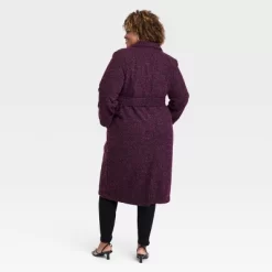 Women's Long Sleeve Wool Pea Coat - Ava & Viv™