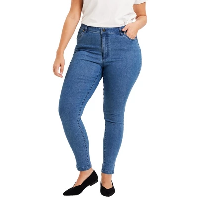 June + Vie By Roaman's Women’s Plus Size Curvie Fit Skinny Jeans 6 June + Vie By Roaman's Women’s Plus Size Curvie Fit Skinny Jeans - Image 4