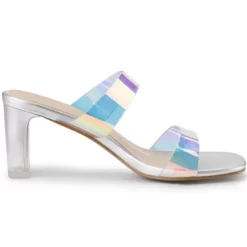 Allegra K Women's Colorful Straps Clear Heels Chunky Heel Clear Sandals -Style Haven Shop GUEST 8b70fd34 eaa3 4c65 94a5 09fe35646701