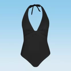 Women's Halter V Neck One Piece Swimsuit - Cupshe
