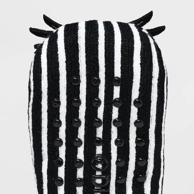 Women's The Nightmare Before Christmas Pull-On Slipper Socks With Grippers - Black/White 4-10 6 Women's The Nightmare Before Christmas Pull-On Slipper Socks With Grippers - Black/White 4-10 - Image 4