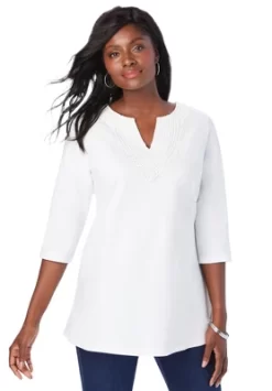 Jessica London Women’s Plus Size Notch Neck Tunic -Style Haven Shop GUEST 8ef6999f 12e6 4fa3 8b52 890485487a2b
