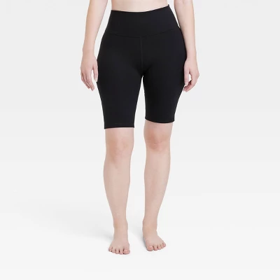Women's Brushed Sculpt High-Rise Bike Shorts 10" - All In Motion™ 4 Women's Brushed Sculpt High-Rise Bike Shorts 10" - All In Motion™ - Image 2