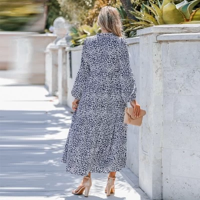 Women's Leopard Print Balloon Sleeve Maxi Dress - Cupshe 5 Women's Leopard Print Balloon Sleeve Maxi Dress - Cupshe - Image 3