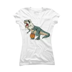 Junior's Design By Humans Trex Ghost Costume Design Funny Halloween Dinosaur By Threadlets T-Shirt -Style Haven Shop GUEST 9127a88a 267a 4fb9 a5e4 5b2cf3159263