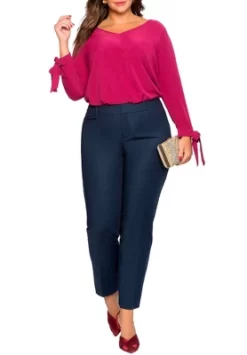 ELOQUII Women’s Plus Size Tall Kady Fit Double-Weave Pant -Style Haven Shop GUEST 914fe7ec 362d 4b1e 92b1 7d1c4bed157c