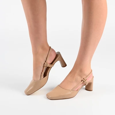 Journee Collection Womens Margeene Sling Back Covered Block Heel Pumps 10 Journee Collection Womens Margeene Sling Back Covered Block Heel Pumps - Image 8