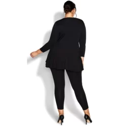 Women's Plus Size Amy Shine Ponte Pant - Black | AVENUE