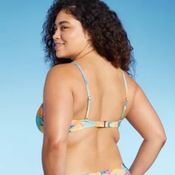 Women's Scoop Neck Bralette Bikini Top - Wild Fable™ Multi Tropical Print -Style Haven Shop GUEST 963baf28 56ef 43b0 aa33 699bd1d9c2aa