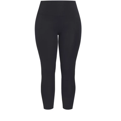 Women's Plus Size Supima® High Rise Legging Navy - Petite | AVENUE LEISURE 4 Women's Plus Size Supima® High Rise Legging Navy - Petite | AVENUE LEISURE - Image 2