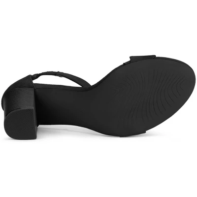 Perphy Scalloped Heel Ankle Strap Chunky Heels Sandals For Women 6 Perphy Scalloped Heel Ankle Strap Chunky Heels Sandals For Women - Image 4