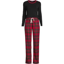 Lands' End Women's Tall Pajama Set Knit Long Sleeve T-Shirt And Flannel Pants 10 Lands' End Women's Tall Pajama Set Knit Long Sleeve T-Shirt And Flannel Pants -Style Haven Shop GUEST 99745011 49f2 49b6 bfbb 251a05817fad
