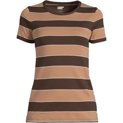 Lands' End Women's Cotton Rib Short Sleeve Crewneck T-shirt 14 Lands' End Women's Cotton Rib Short Sleeve Crewneck T-shirt - Image 12