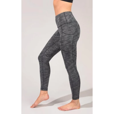 90 Degree By Reflex - Women's High Waist Space Dye 7/8 Ankle Leggings With Side Pockets And Curved Back Yoke 6 90 Degree By Reflex - Women's High Waist Space Dye 7/8 Ankle Leggings With Side Pockets And Curved Back Yoke - Image 4