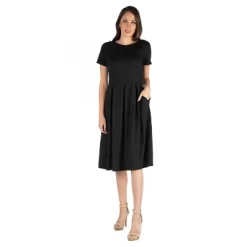 24seven Comfort Apparel Women's Short Sleeve Midi Dress -Style Haven Shop GUEST 9aa34f04 2857 48df aa1b 5be3f1c5e684