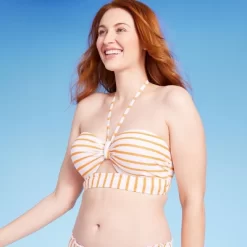 Women's Lightly Lined Tunneled Front Keyhole Bikini Top - Shade & Shore™ Orange -Style Haven Shop GUEST 9bf9357d e9c4 4f75 89a0 e7b79d86629c