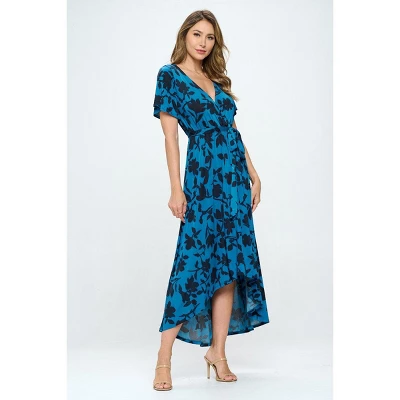 WEST K Women's Georgia Faux Wrap Dress With High-Low Hem And Tie Waist 10 WEST K Women's Georgia Faux Wrap Dress With High-Low Hem And Tie Waist - Image 8