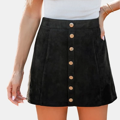 Women's High Waist Buttoned Straight Mini Skirt - Cupshe 7 Women's High Waist Buttoned Straight Mini Skirt - Cupshe - Image 5