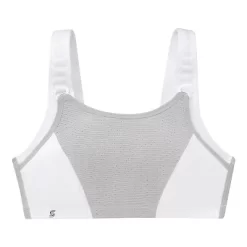 Glamorise Womens Custom Control Sports Wirefree Bra 1166 White/Gray -Style Haven Shop GUEST a14a1a46 a900 4f00 9611 bd4726510084