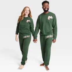 Adult's Peanuts Graphic Joggers - Dark Green -Style Haven Shop GUEST a1813956 fc7e 4285 ac82 cf5206755a26