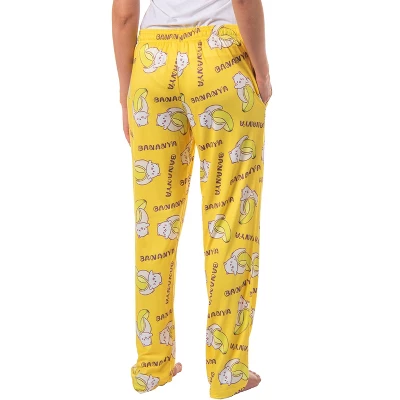 Bananya Women's Bananya Cat And Title All Over Print Lounge Pajama Pants 5 Bananya Women's Bananya Cat And Title All Over Print Lounge Pajama Pants - Image 3