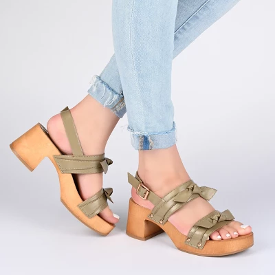 Journee Collection Womens Tia Double Bow Accent Clog Sandals 10 Journee Collection Womens Tia Double Bow Accent Clog Sandals - Image 8