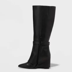 Women's Tall Novie Dress Boots - A New Day™ Black