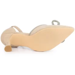 Allegra K Women's Rhinestones Bow Ankle Strap Stiletto Heel Pumps -Style Haven Shop GUEST a3140b25 1735 4b30 b158 0e7e19b18fe2