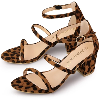 Allegra K Women's Open Toe Strappy Chunky Heels Sandals 10 Allegra K Women's Open Toe Strappy Chunky Heels Sandals - Image 8