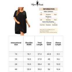 Agnes Orinda Women's Plus Size Comfort Solid Short Sleeve Nightgown -Style Haven Shop GUEST a494b8d6 c7cd 40d6 8e7b b181cd8206c2