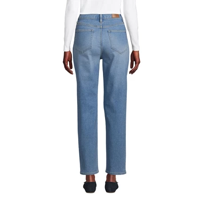 Lands' End Lands' End Women's Tall Recover High Rise Straight Leg Ankle Blue Jeans 3 Lands' End Lands' End Women's Tall Recover High Rise Straight Leg Ankle Blue Jeans