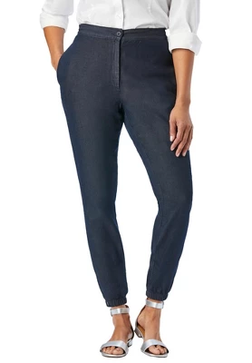 Jessica London Women’s Plus Size Chambray Jogger 4 Jessica London Women’s Plus Size Chambray Jogger - Image 2