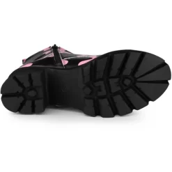 Allegra K Women's Printed Platform Round Toe Lace Up Block Heel Combat Boots -Style Haven Shop GUEST a5b78a2d 3ac7 4faa 8e6e a455dec24962