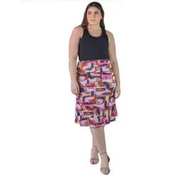 Plus Size Knee Length Abstract Print Elastic Waistband Skirt -Style Haven Shop GUEST a6b9c7af 1e5a 44fc 9e5d d23e7ae27b90